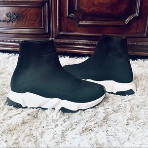 Shein Sock Sneakers Black White Designer Inspired